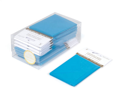 BLISTER 10/10 BIGLIETTO + BUSTA F4 - 7x11 cm - TURCHESE