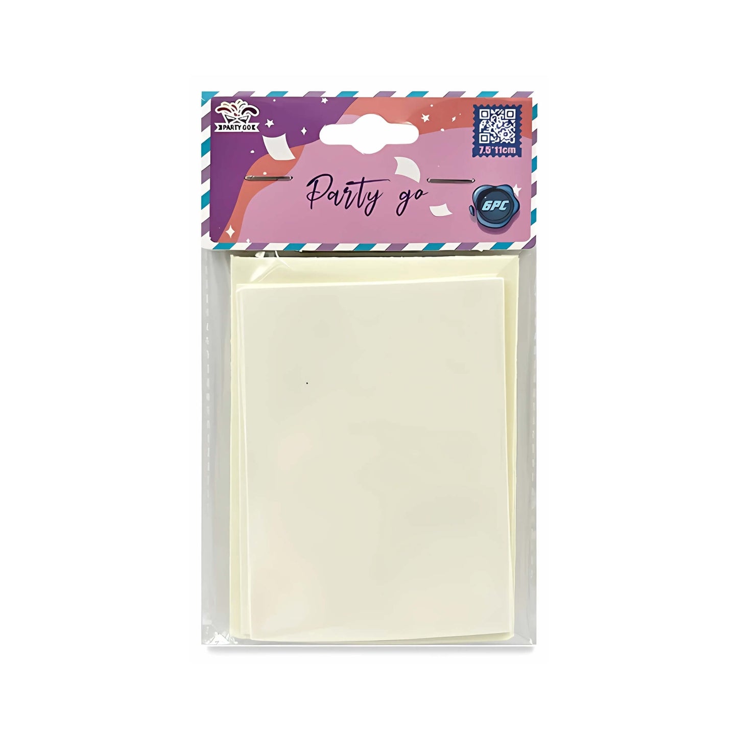 BLISTER 6 BIGLIETTI + 6 BUSTE F9 - 9x14 cm - BEIGE