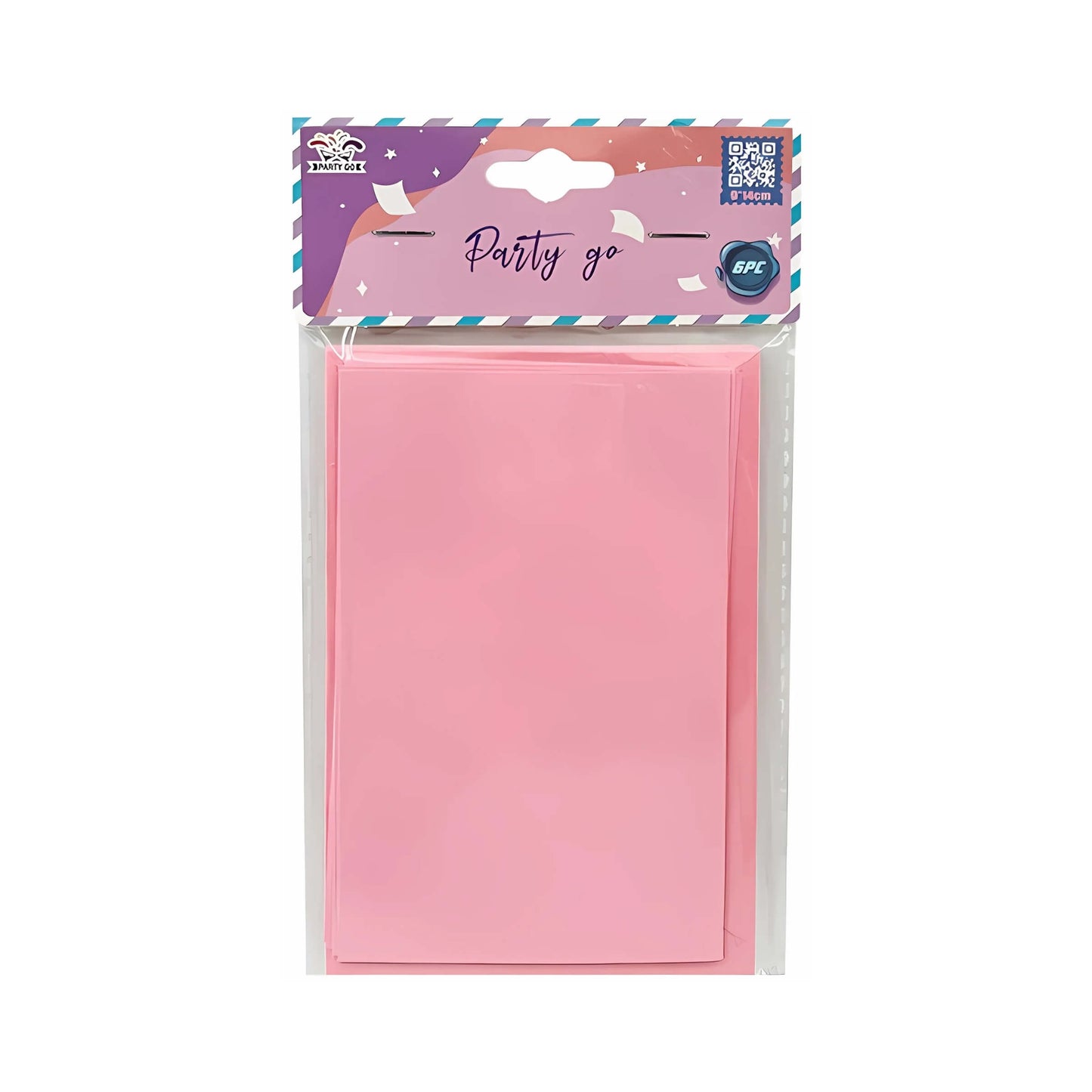 BLISTER 6 BIGLIETTI + 6 BUSTE F9 - 9x14 cm - ROSA