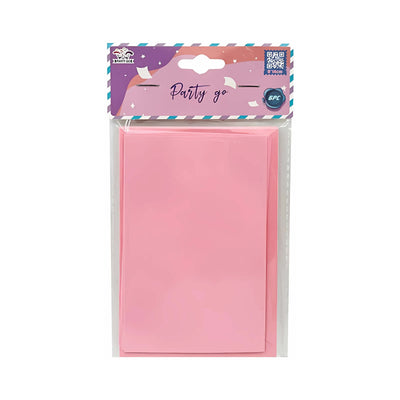 BLISTER 6 BIGLIETTI + 6 BUSTE F9 - 9x14 cm - ROSA