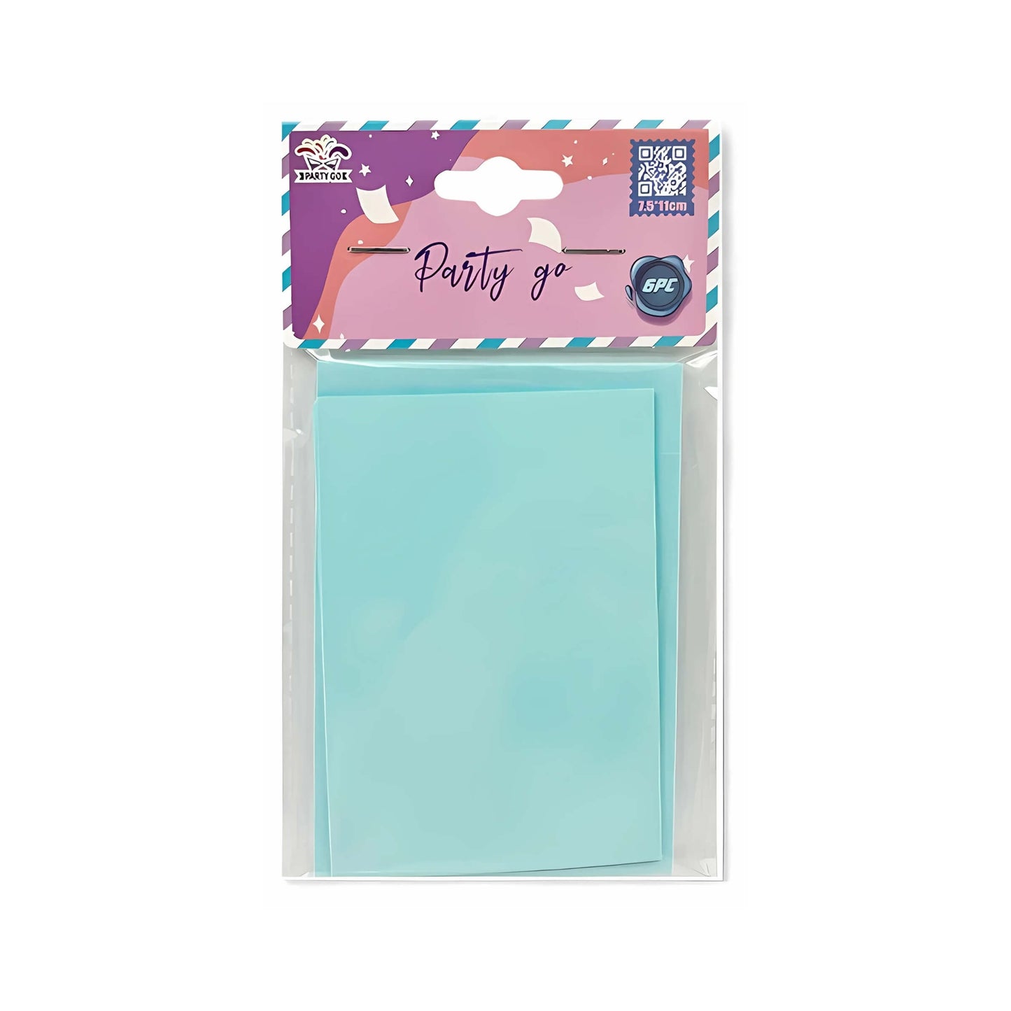 BLISTER 6 BIGLIETTI + 6 BUSTE F9 - 9x14 cm - AZZURRI