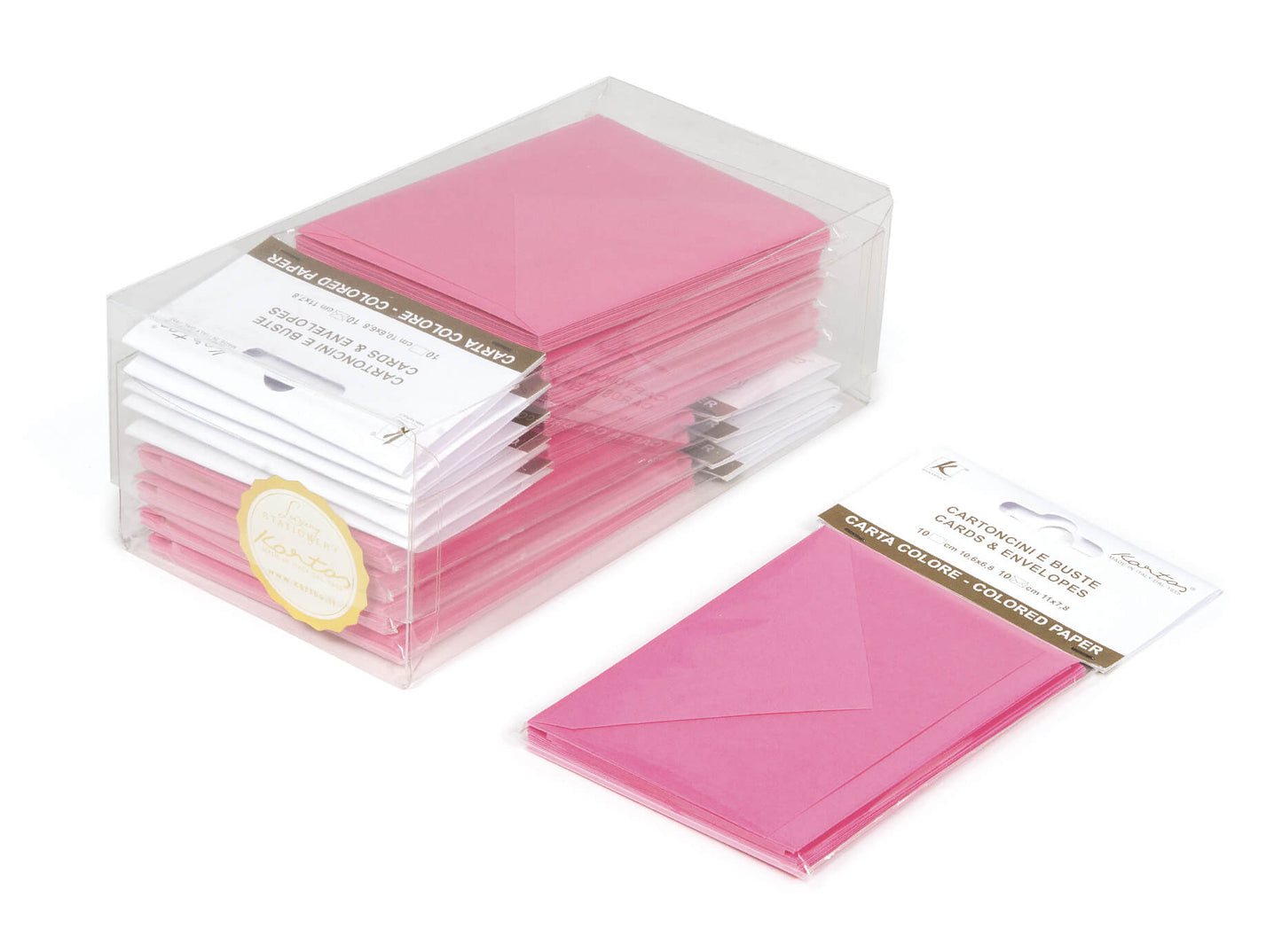BLISTER 10/10 BIGLIETTO + BUSTA F9 - 9x14 cm - FUCSIA