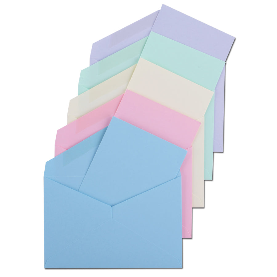 Biglietti da visita Blasetti 5 colori tenui 11,2x7,5 cm con buste, 100 pezzi