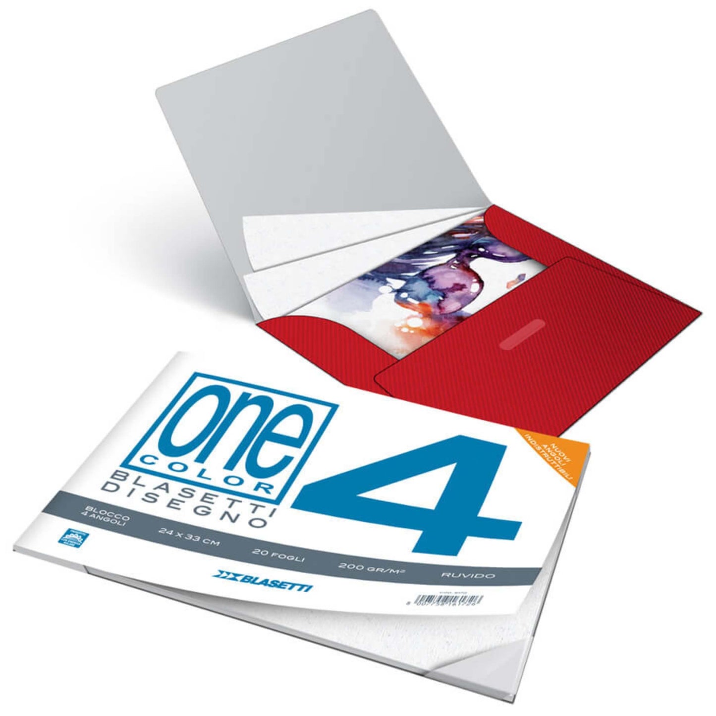 Album Blasetti BL4 Ruvido formato 24x33 cm, 20 fogli 200 g/m², fissato a 4 angoli