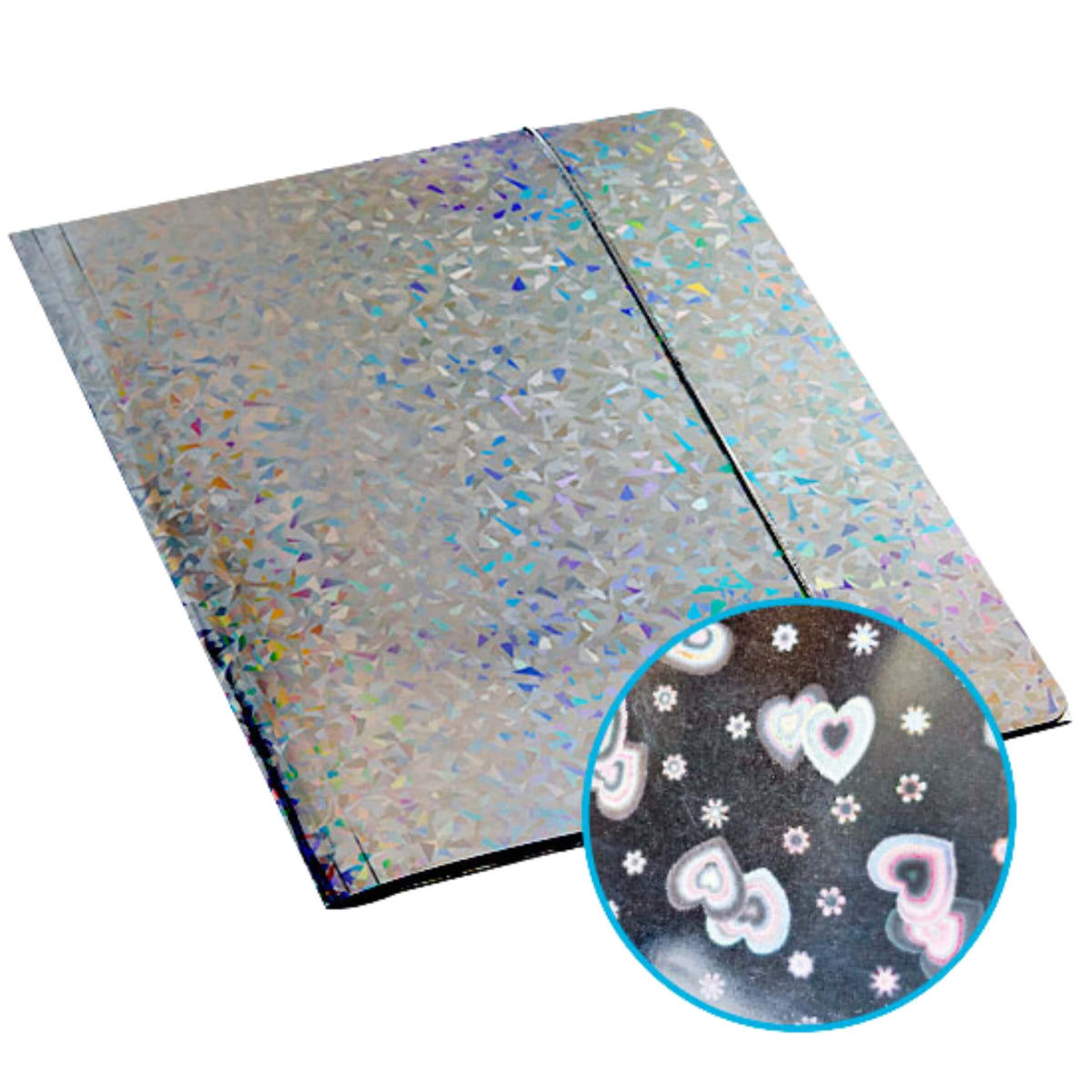 Cartelletta in Plastica PPL con Elastico in 2 Colori Cangianti A4 - 24,5x34 cm