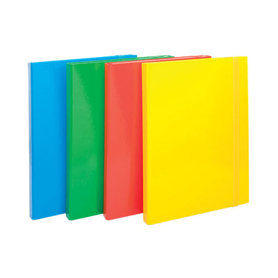 CARTELLETTE CON ELASTICO LARGO A FETTUCCIA 800 GR DORSO 7cm - 26,2x34,8 cm (6PZ)