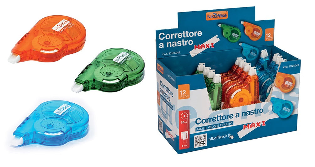 CORRETTORE NIKOFFICE ROLLER 5mm X 20mt (12PZ)