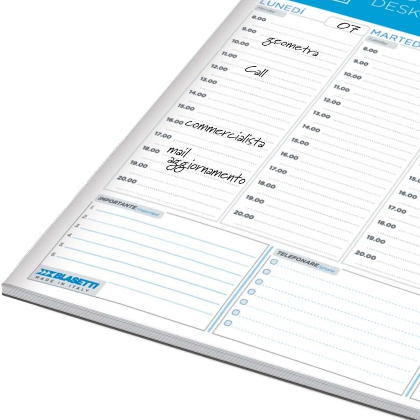 Planner settimanale A3 formato grande pianificazione L07039
