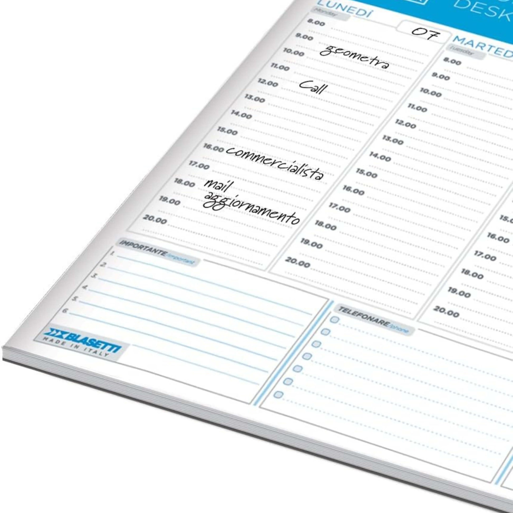 Planner settimanale A3 formato grande pianificazione L07039