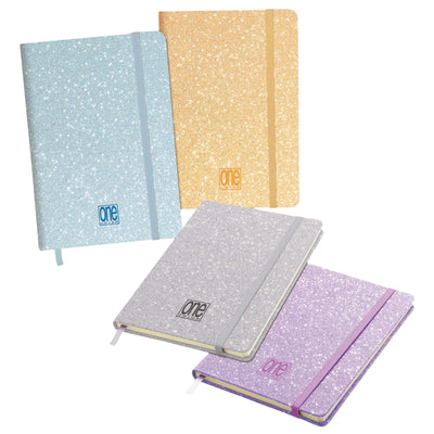 Blasetti One Color Glitter Taccuino A5 Copertina Rigida Puntinato 5 mm 192 Facciate 1 Pezzo Assortito