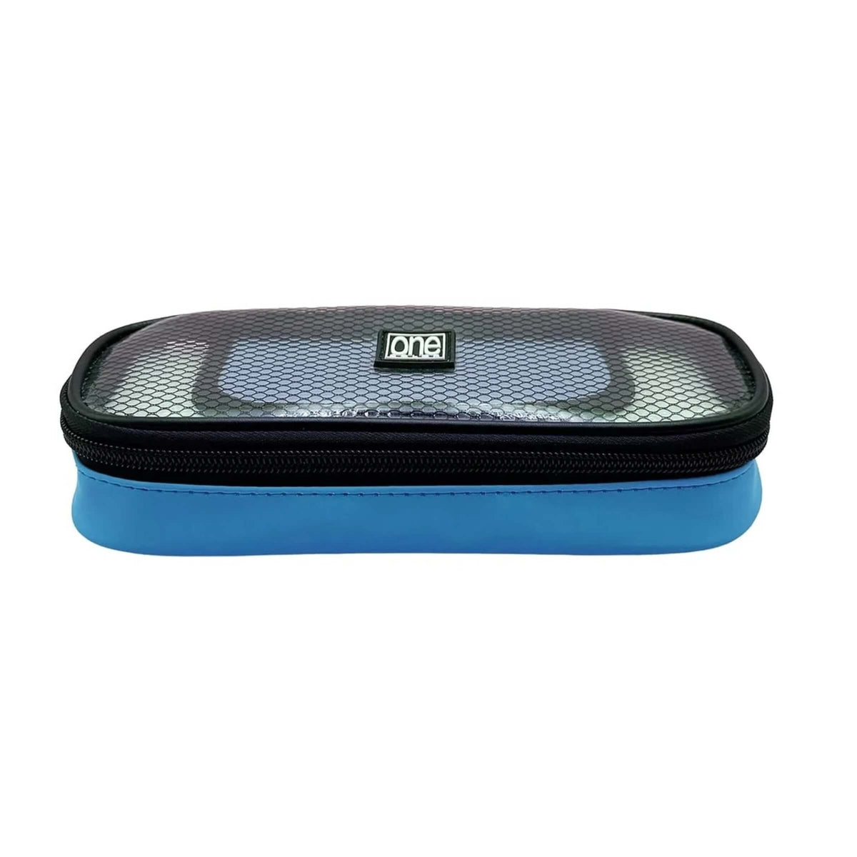 Blasetti One Color EVA Astuccio Round Azzurro in PU + EVA con Coperchio Trasparente 21,5 x 9,5 x 5 cm