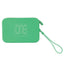Astuccio piatto One Color Summer Flat verde menta in silicone con zip coordinata, vista frontale