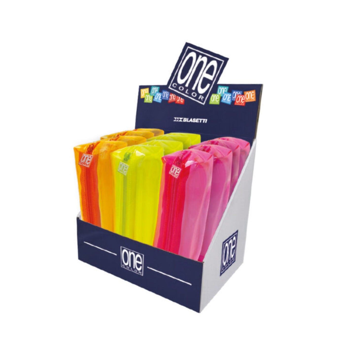 ASTUCCIO ONE COLOR NEON BUSTINA TRASPARENTE ARANCIO