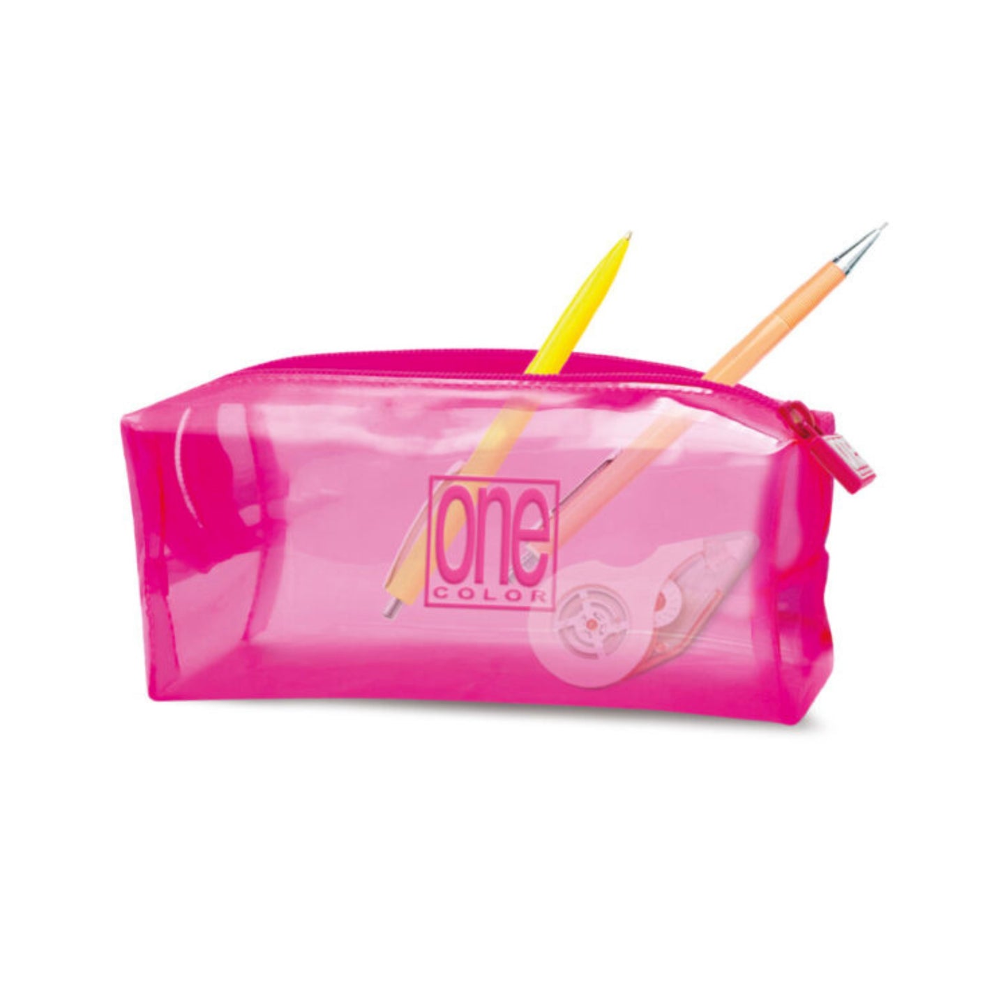ASTUCCIO ONE COLOR NEON BUSTINA TRASPARENTE FUCSIA