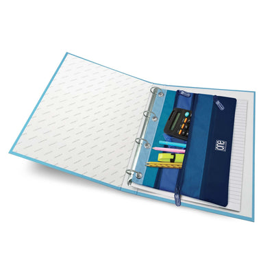 Astuccio Tutto in Uno per Raccoglitore 3 Tasche Multiscomparto One Color 27,5x20 cm - Blu