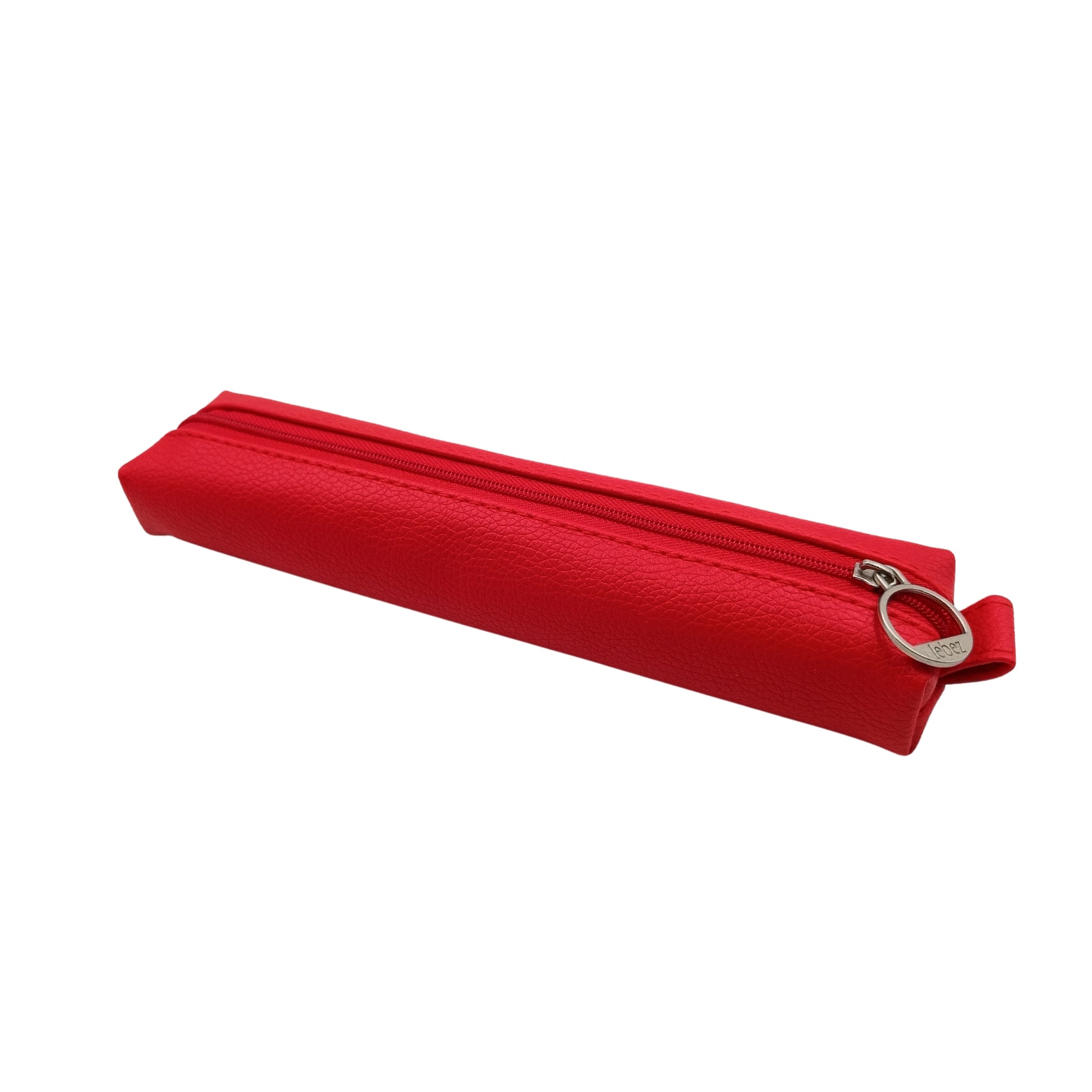 Astuccio a lingotto Basic Colors Be Mine rosso in PU con chiusura a cerniera, vista frontale