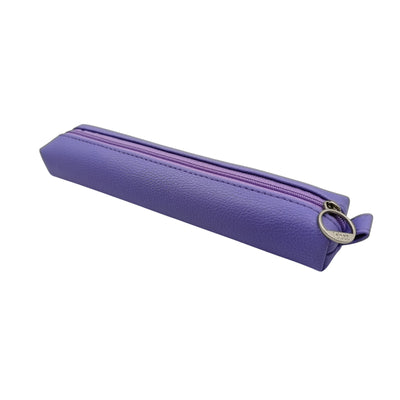 Astuccio a lingotto Basic Colors Be Mine viola in PU con chiusura a cerniera, vista frontale