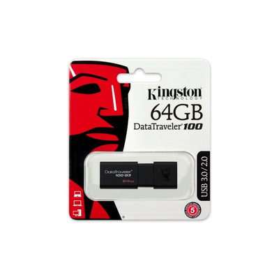 Pen drive Kingston DataTraveler 100 G3 64 GB USB 3.0 colore nero