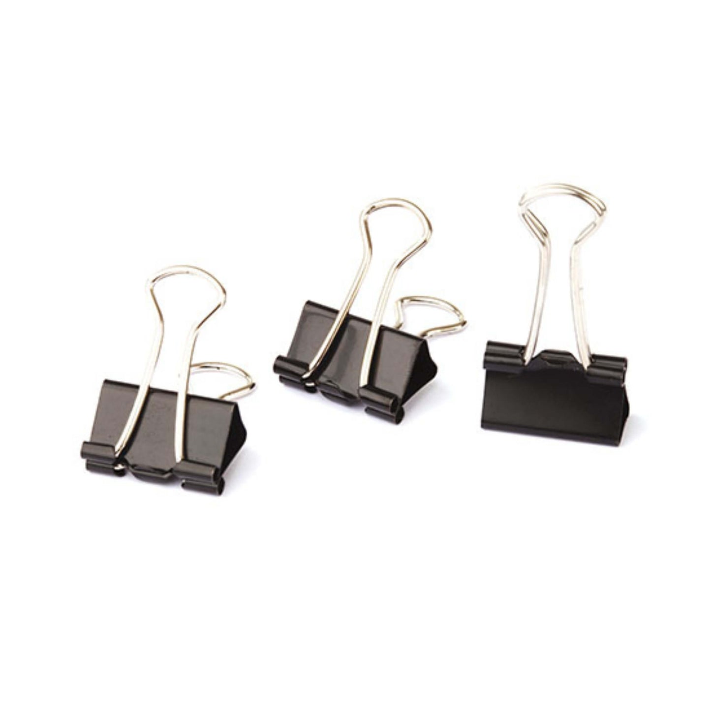 Molle fermacarte doppia clip in metallo 51mm finitura nera