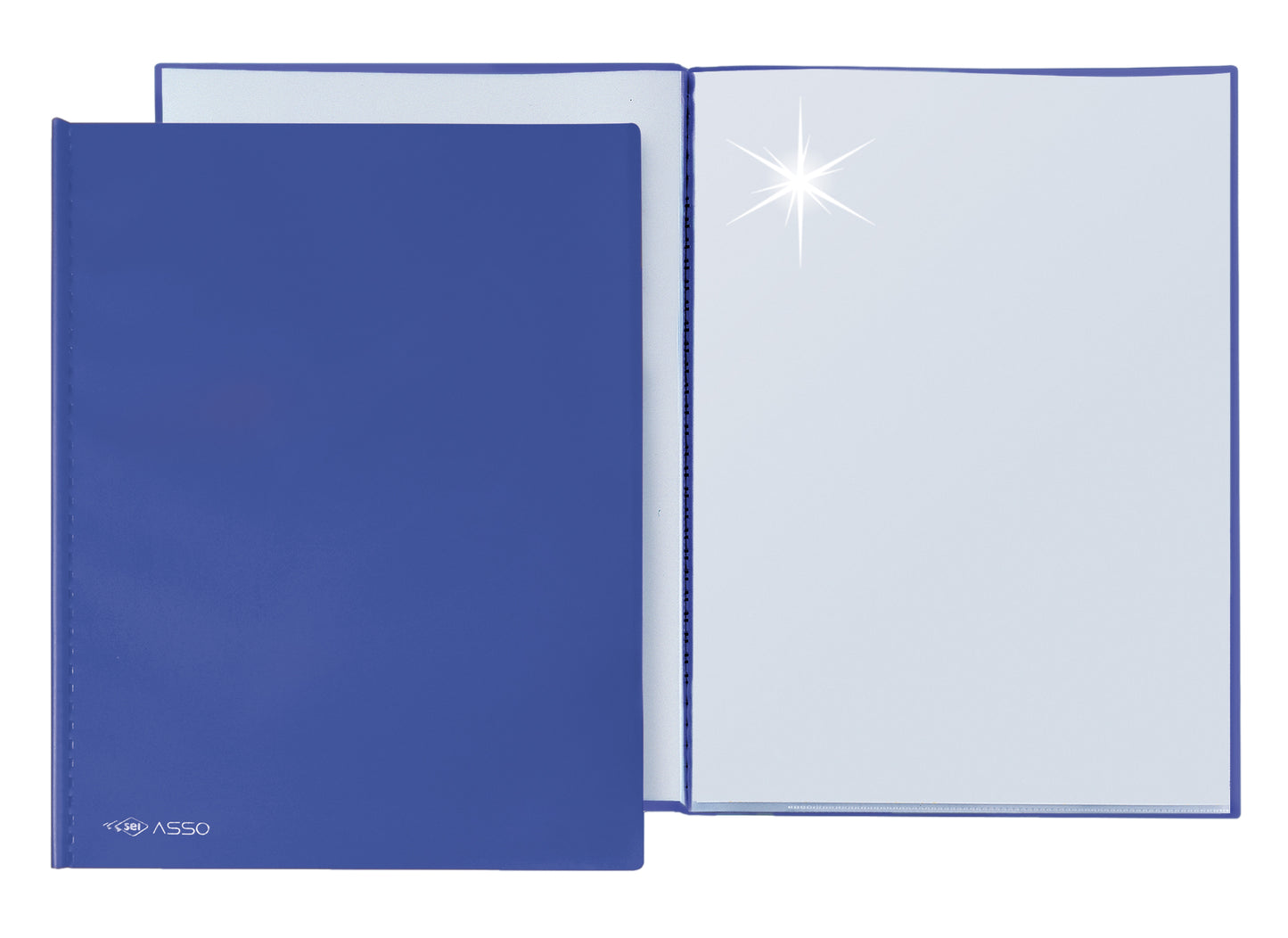 Porta Listini Asso A4 Blu 80 Buste Copertina Flessibile 22x30 cm