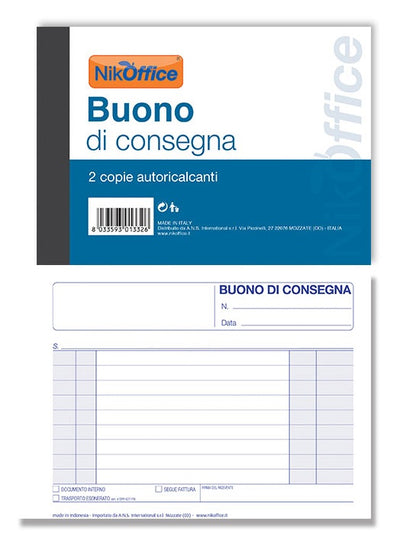 BLOCCO CONSEGNE 2 COPIE 11,5X16,5cm RICACALCANTE