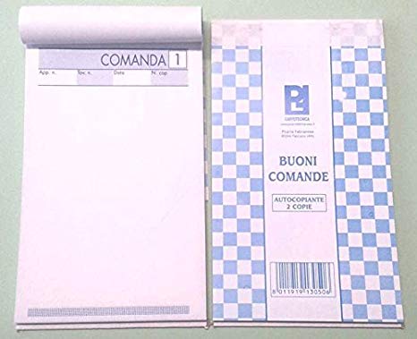 BLOCCO COMANDE 10x17 2 COPIE S-83/A RISTORANTE - 13050 (10PZ) - 261870000