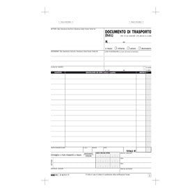 BLOCCO DDT 29.7X22cm - 33fg - 3 copie AUTORICALCANTE - E5219CT