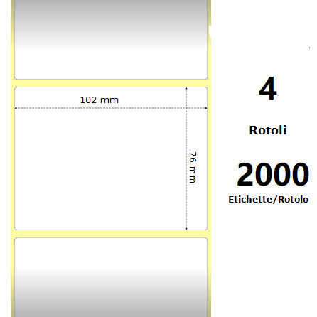 White 102x76mm