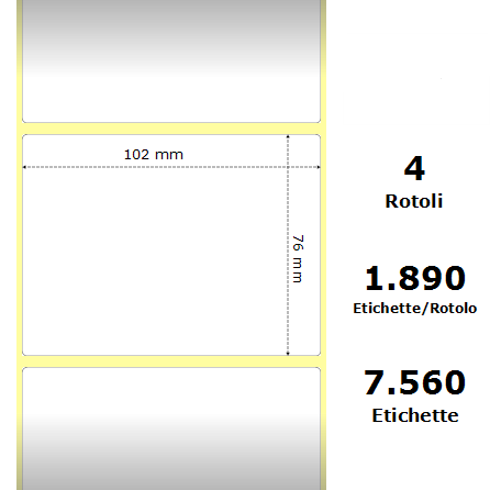 White 102x76mm