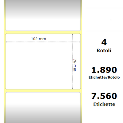 White 102x76mm