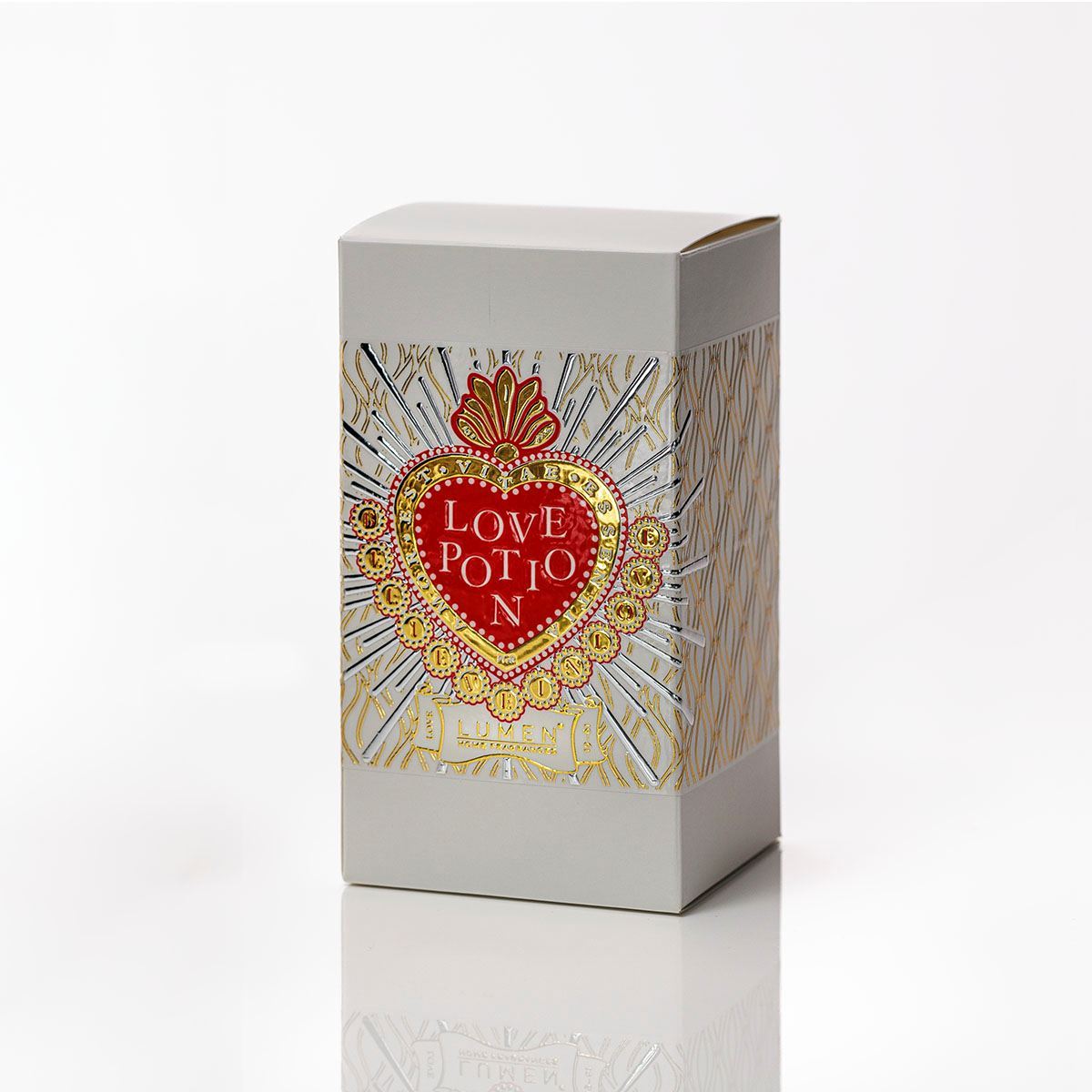 Candela Vegetale Lumen Love Potion in Giara di Vetro 300 ml Profumazione Intensa e Avvolgente
