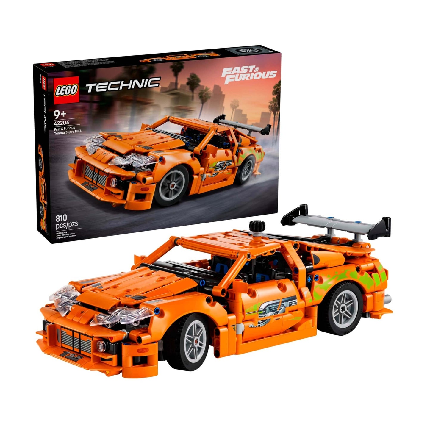 LEGO Technic 42204 Toyota Supra MK4 Fast and Furious modello costruito