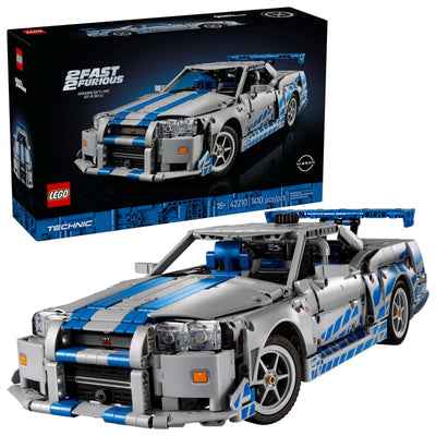 LEGO Technic 42210 Nissan Skyline GT-R R34 2 Fast 2 Furious modello costruito