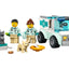 Dettaglio barella rimovibile e accessori LEGO City 60382 Furgoncino Veterinario