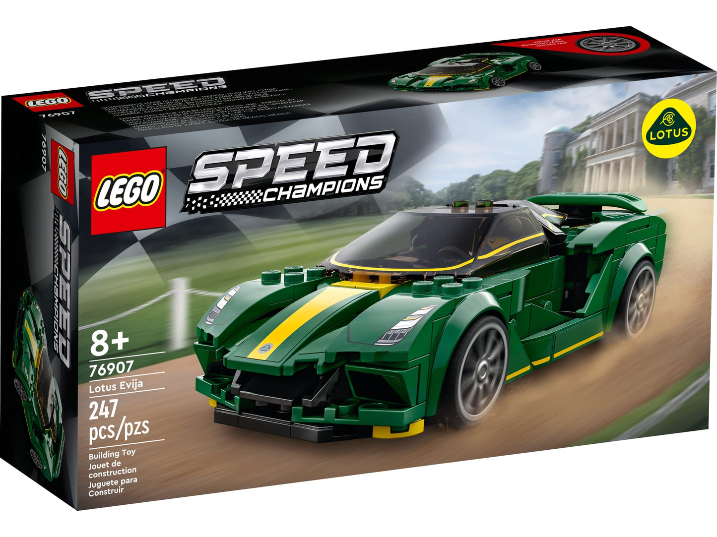 LEGO Speed Champions 76907 Lotus Evija, replica ipercar elettrica, 247 pezzi, età 8+