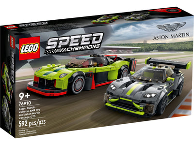LEGO Speed Champions 76910, Aston Martin Valkyrie AMR Pro e Vantage GT3, 592 pezzi, età 9+
