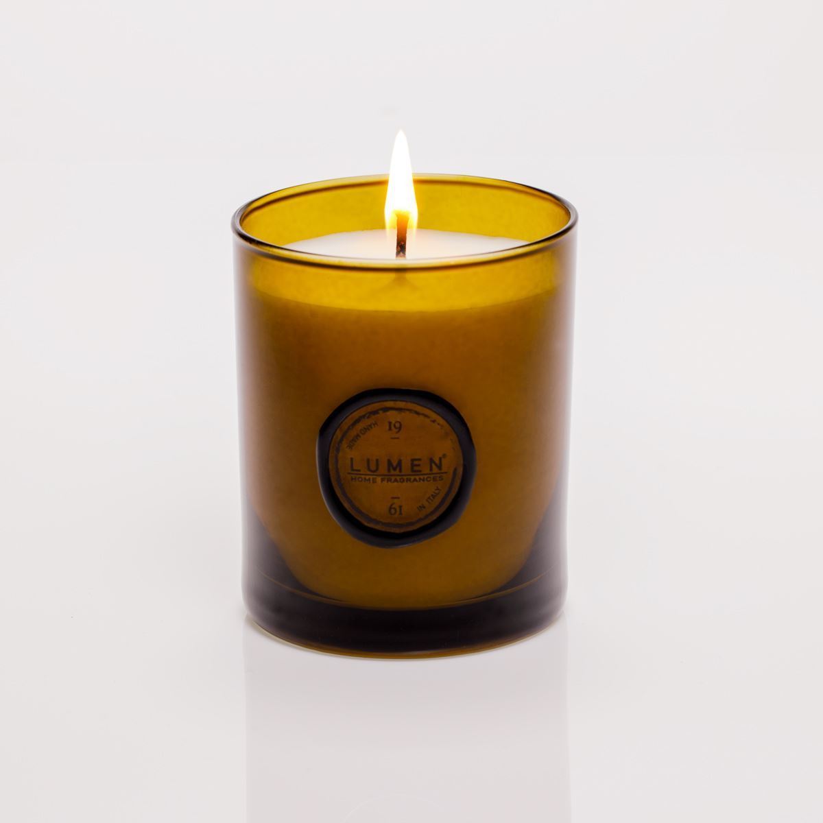Candela Vegetale Lumen 19.61 Foresta in Vetro e Tappo Legno 200 ml Profumazione Aromatica Balsamica e Legnosa