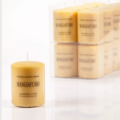 Dettaglio candela refill Mangiafumo Lumen 150 ml per portacandela in vetro