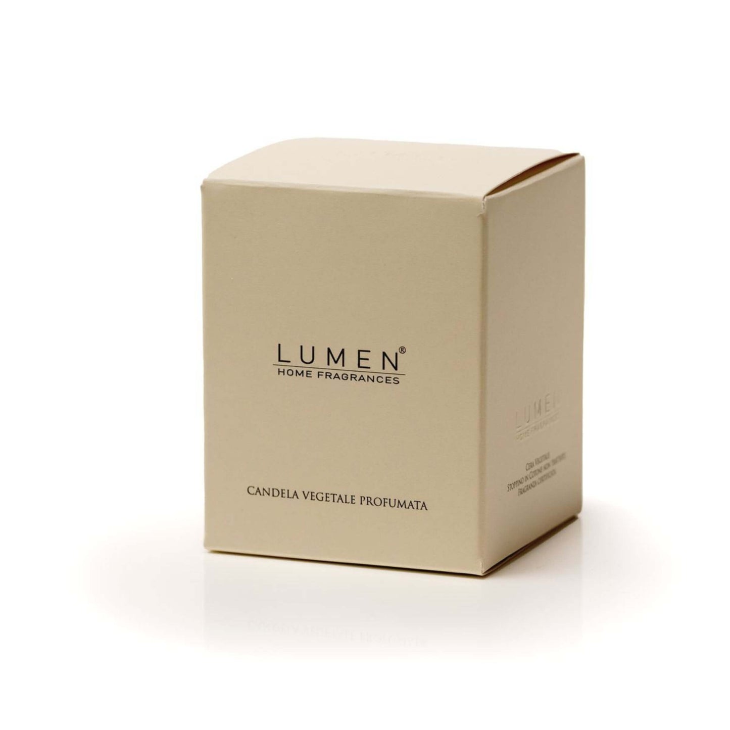 Dettaglio frase incisa candela Lumen I Love You Mom 80 ml bicchiere vetro