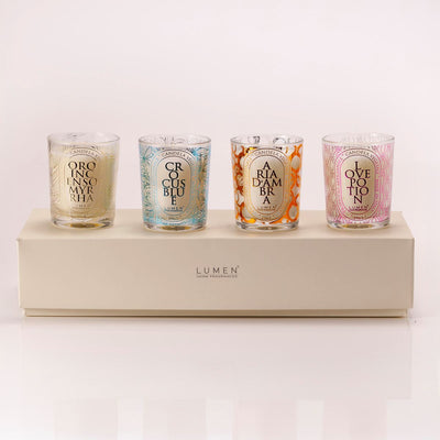 Lumen Gift Box con 4 mini candele profumate da 80ml in confezione regalo