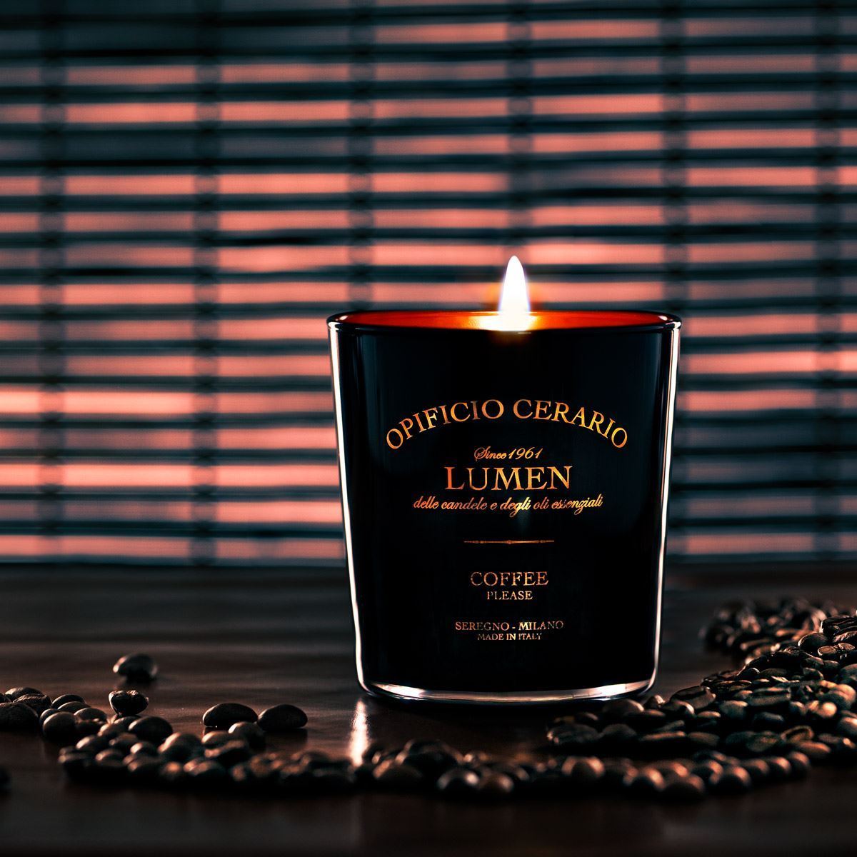 Candela Opificio Cerario Lumen Coffee Please 300 ml in Cera Vegetale Profumazione Caffe' Tostato
