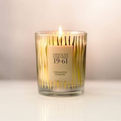 Lumen Opificio Cerario 19.61 Stranizza d'Amuri Candela Vegetale Profumata Liquore Ginger Spezie e Ambra in Vetro Decorato 70 Ore 300 ml
