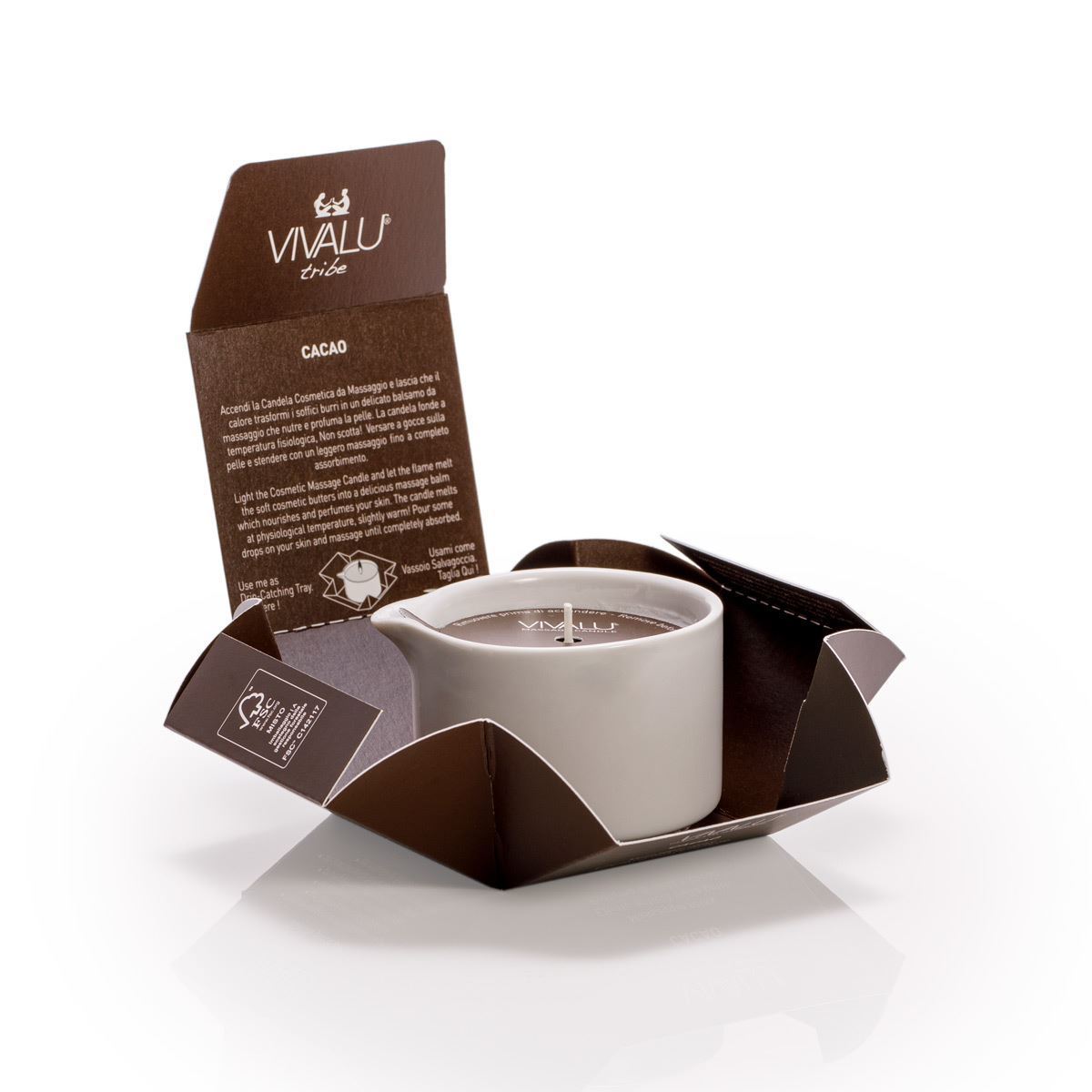 Vivalu Tribe E Candela da Massaggio Cacao 100 ml