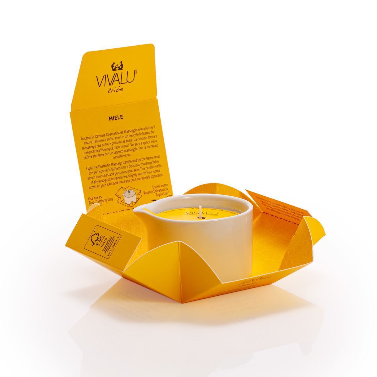 Vivalu Tribe E Candela da Massaggio Miele 100 ml