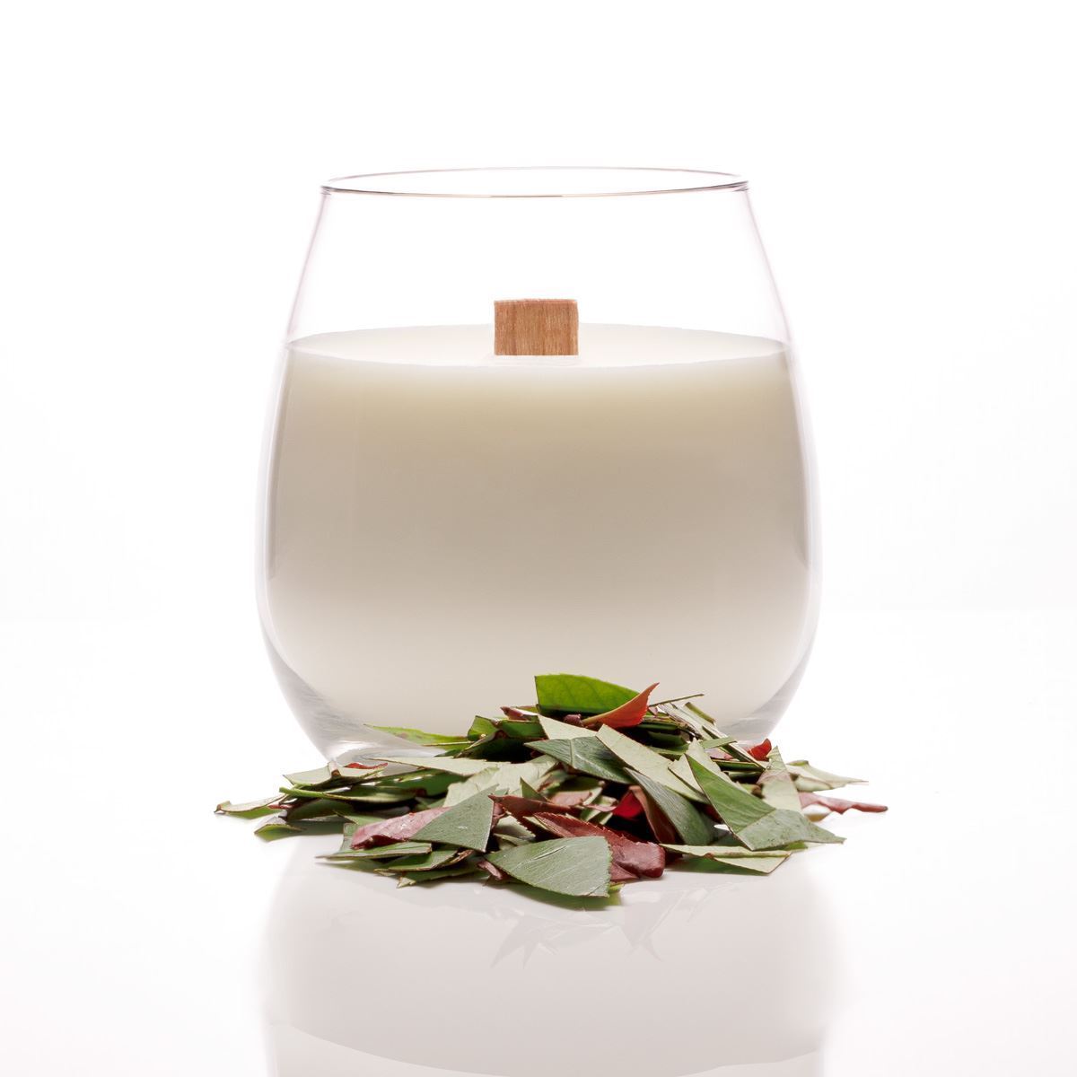 Candela vegetale Lumen XSenseS Patchouli 400 ml in vaso vetro con stoppino legno naturale