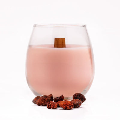 Candela vegetale Lumen XSenseS Sangue di Drago 400 ml con resina naturale infusa e stoppino legno