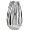 Bagutta Vaso Tulipano Alto in Ceramica Silver Plated a Rilievo 38 cm