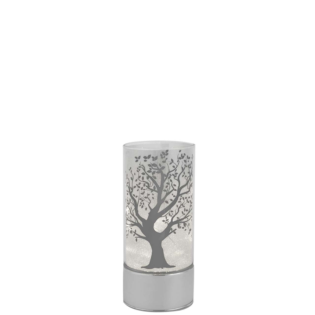 Bagutta Lampada LED da Tavolo in Vetro Albero Stilizzato a Batteria 9x20 cm