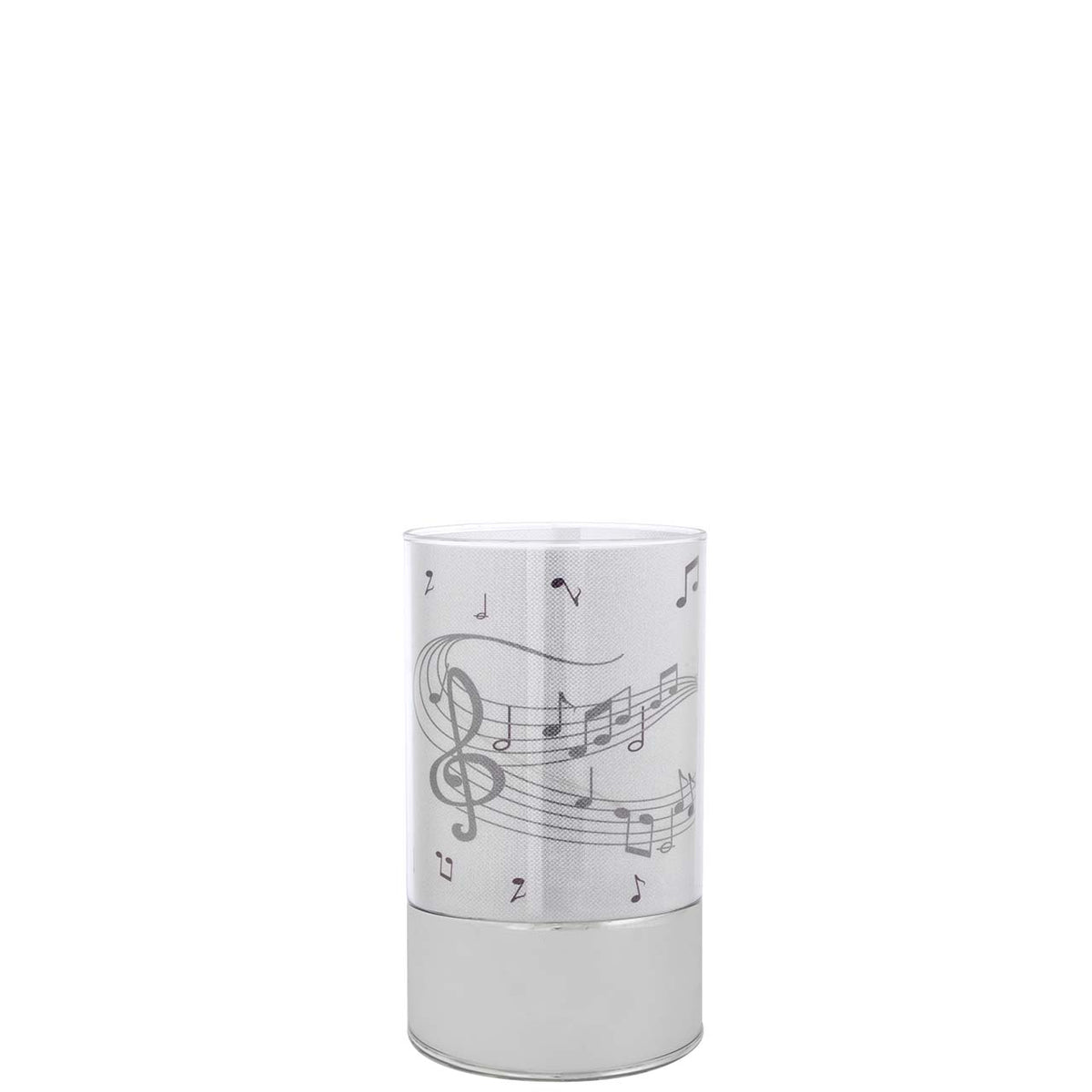 Bagutta Lampada LED da Tavolo in Vetro Note Musicali a Batteria 9x15 cm