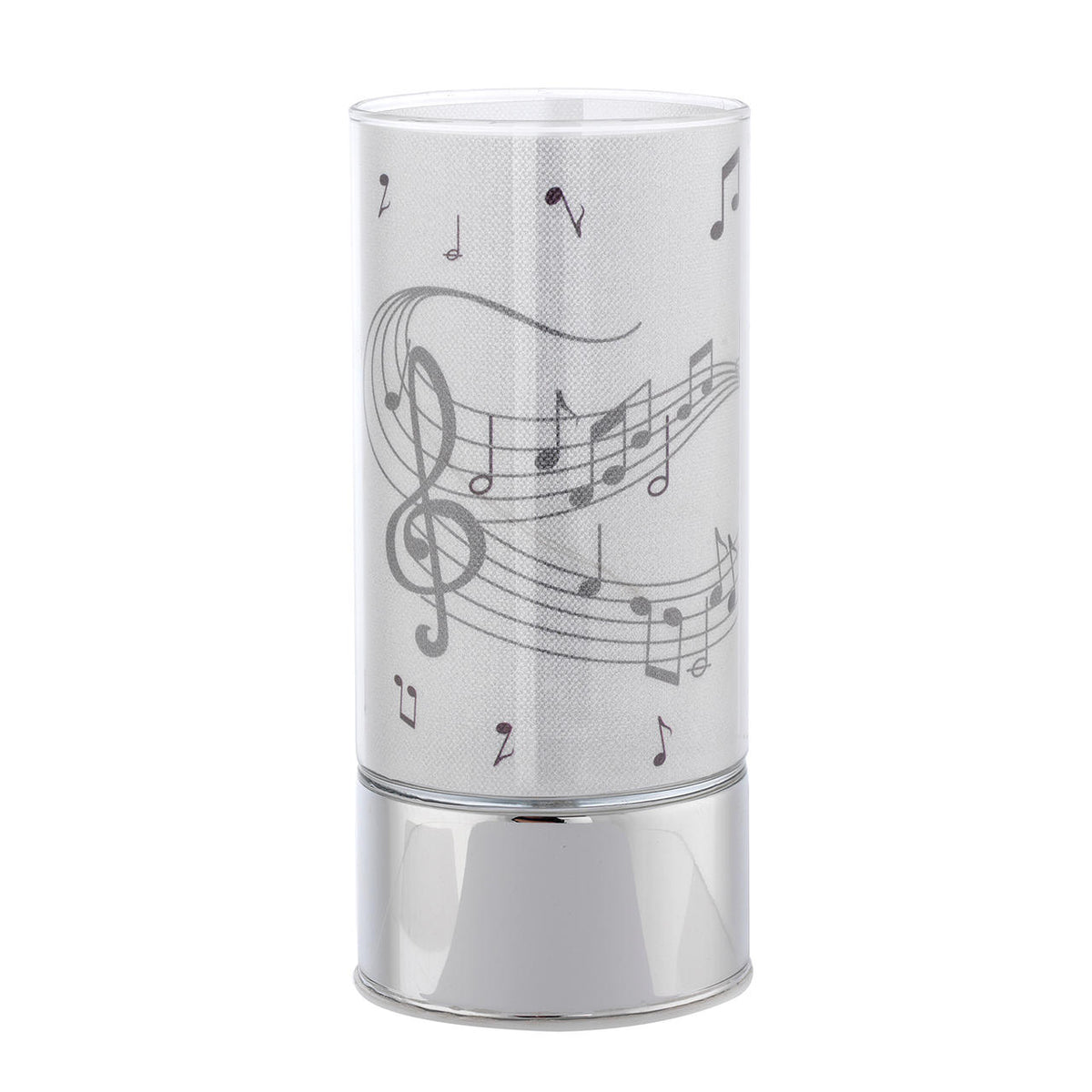 Bagutta Lampada LED da Tavolo in Vetro Note Musicali a Batteria 9x20 cm